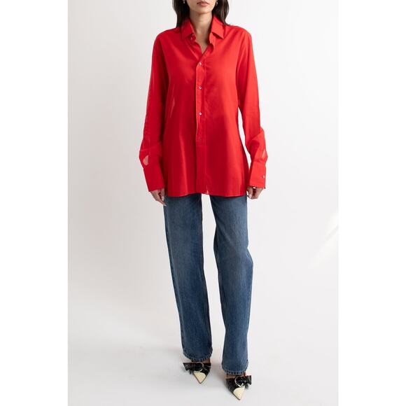 Red Vintage Button Down - Picture 4 of 6